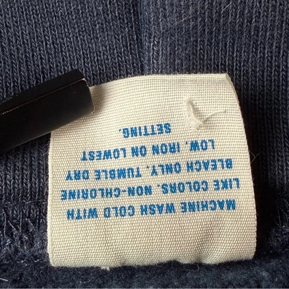 J. Crew Sportswear Heritage Navy Pullover Hoodie - Picture 3 of 9